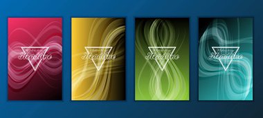 Modern soyut broşür, rapor ya da afiş tasarım şablonu. Vektör çizim