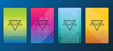 Modern soyut broşür, rapor ya da afiş tasarım şablonu. Vektör çizim