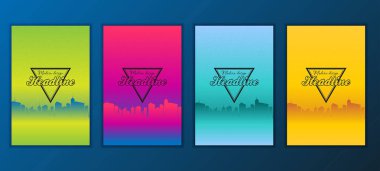 Modern soyut broşür, rapor ya da afiş tasarım şablonu. Vektör çizim