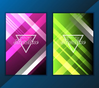 Modern soyut broşür, rapor ya da afiş tasarım şablonu. Vektör çizim