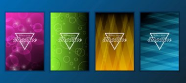 Modern soyut broşür, rapor ya da afiş tasarım şablonu. Vektör çizim