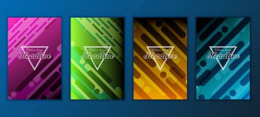 Modern soyut broşür, rapor ya da afiş tasarım şablonu. Vektör çizim