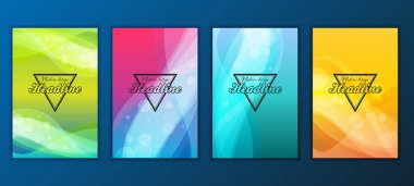 Modern soyut broşür, rapor ya da afiş tasarım şablonu. Vektör çizim