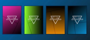 Modern soyut broşür, rapor ya da afiş tasarım şablonu. Vektör çizim