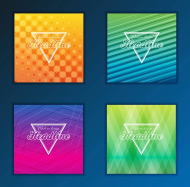 Modern soyut broşür, rapor ya da afiş tasarım şablonu. Vektör çizim