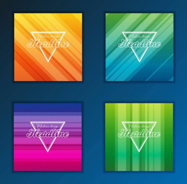 Modern soyut broşür, rapor ya da afiş tasarım şablonu. Vektör çizim