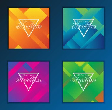 Modern soyut broşür, rapor ya da afiş tasarım şablonu. Vektör çizim