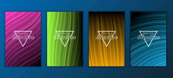 Modern soyut broşür, rapor ya da afiş tasarım şablonu. Vektör çizim