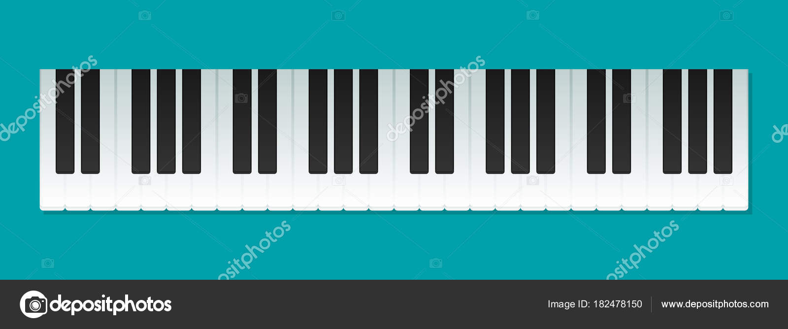 Musical Flat Background Piano Key Keyboard Stock Vector Image by ©Mix3r