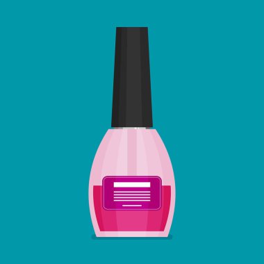 Tırnak cilası. Düz vektör simgesi