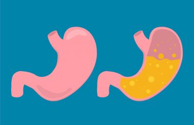 Düz bir karın kutsal kişilerin resmi, vektör çizim 