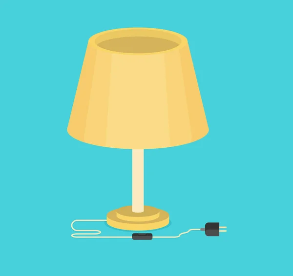 Platte Lamp Tabelpictogram Vectorillustratie — Stockvector