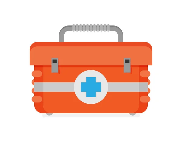 Vector First Aid Kit Flat Illustration — Stock Vector