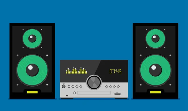 Inicio Estéreo Sistema Música Vector Plano — Archivo Imágenes Vectoriales