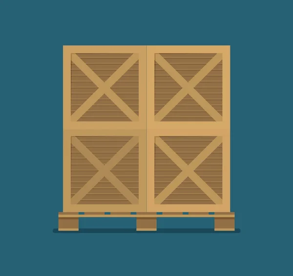 Flat Pallet Icon Vector Illustration — Stock Vector