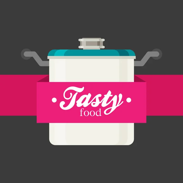 Taste Food Flat Vector Illustration — Stock Vector