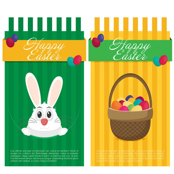 Tarjeta de felicitación de Pascua — Vector de stock