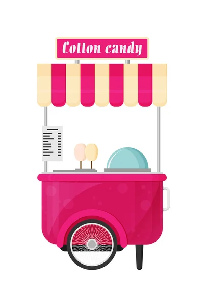 Cotton candy kiosk — Stock Vector