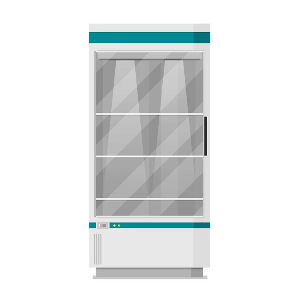 Old refrigerator on white — Stock Vector
