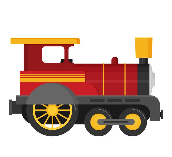 Kleurrijke trein in vlakke stijl — Stockvector