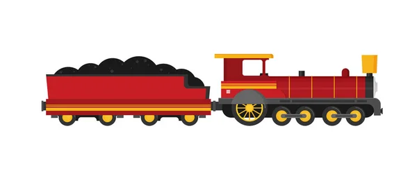 Tren colorido en estilo plano — Vector de stock