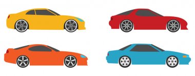 dizi spor araba simgeler, vektör, illüstrasyon
