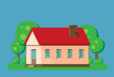 Büyük bir yeni ev vektör çizim. 