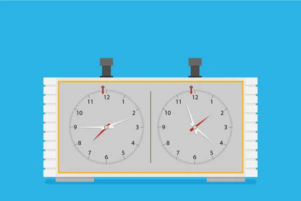 Reloj Ajedrez Icono Plano Vector Ilustración — Vector de stock