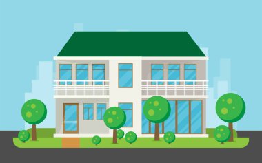 Daire konut ev. Vektör çizim.