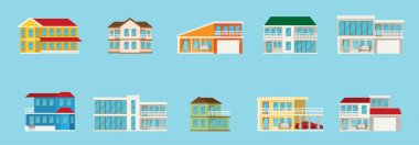 Daire konut ev. Vektör çizim.