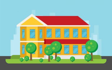 Daire konut ev. Vektör çizim.