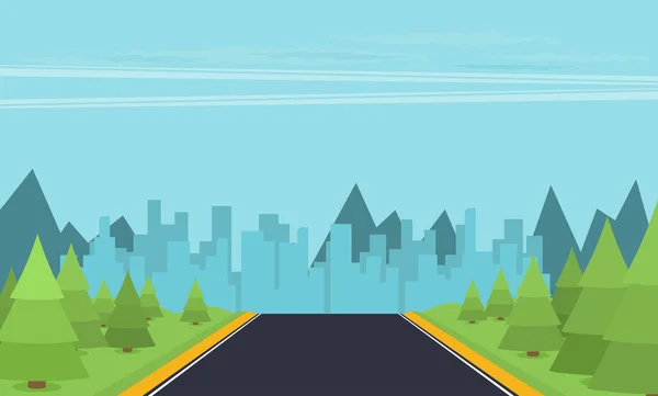 Vector Verão Primavera Paisagem Fundo — Vetor de Stock