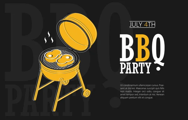 Barbecue Background Vector Illustration — Stock Vector