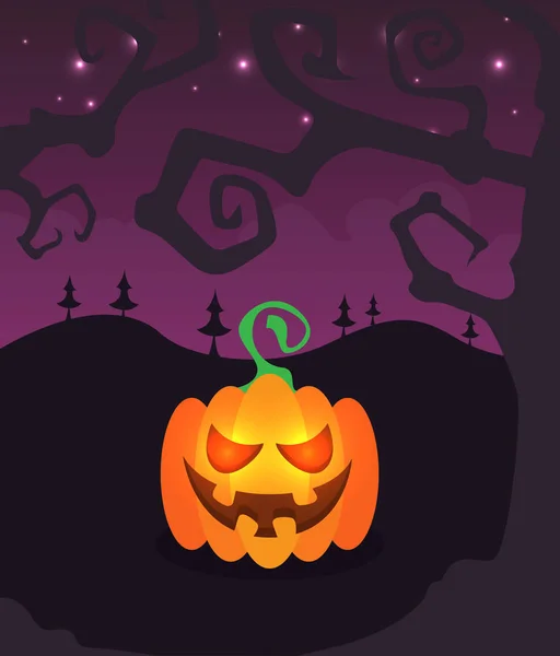 Halloween Hintergrund Flache Design Vektor — Stockvektor