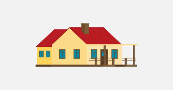 Casa Família Estilo Plano Ilustração Vetorial Vector — Vetor de Stock