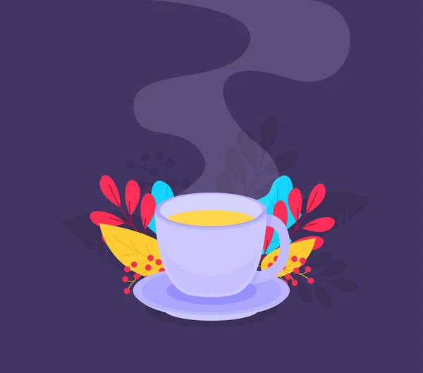 Illustration Vectorielle Tasse Tisane — Image vectorielle