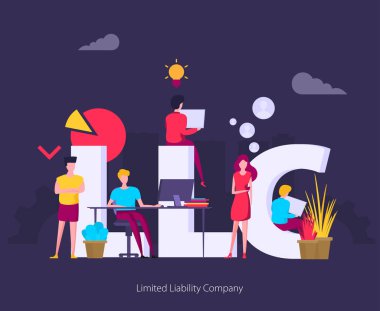 Düz tasarım modern vektör çizim simgeleri web sitesi Llcoptimizasyon