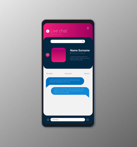 Современный плоский вектор смартфона изолирован на заднем плане

