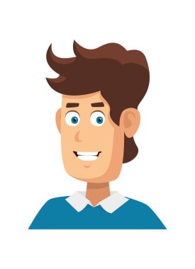 Düz çizgi film hipster karakteri, vektör çizim