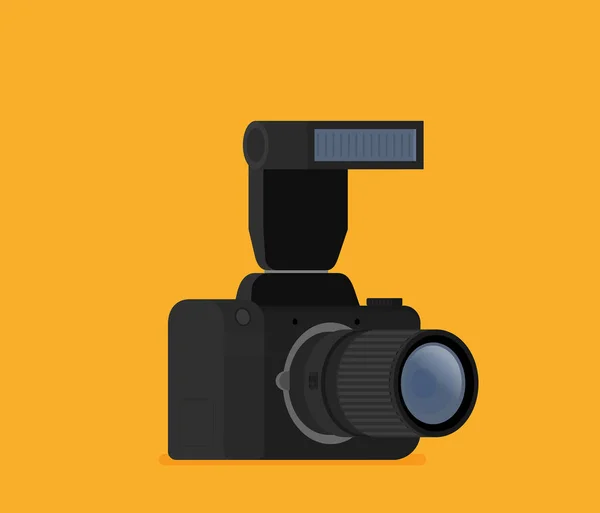 Fotokamera Modern Minimal Platt Design Stil Vektor Illustration — Stock vektor