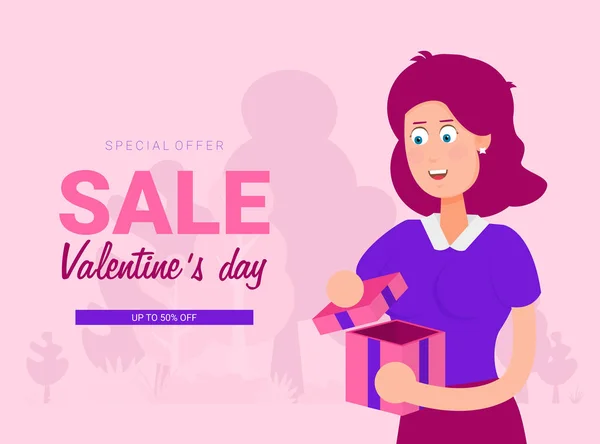Valentines Day Card Vector Illustration — Stock Vector