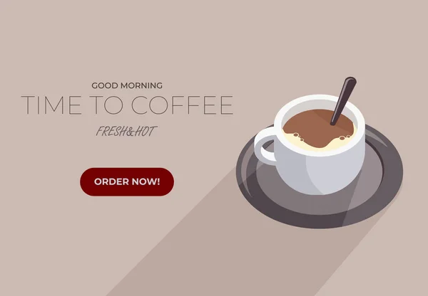 Tasse Kaffee Vektor Illustration — Stockvektor