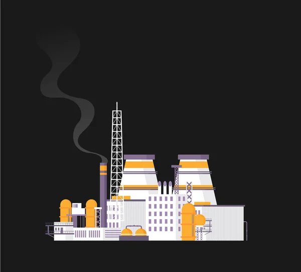 Edificios Diseño Industria Sobre Fondo Ilustración Vectorial — Vector de stock