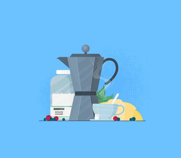 Кофе Векторная Иллюстрация — стоковый вектор