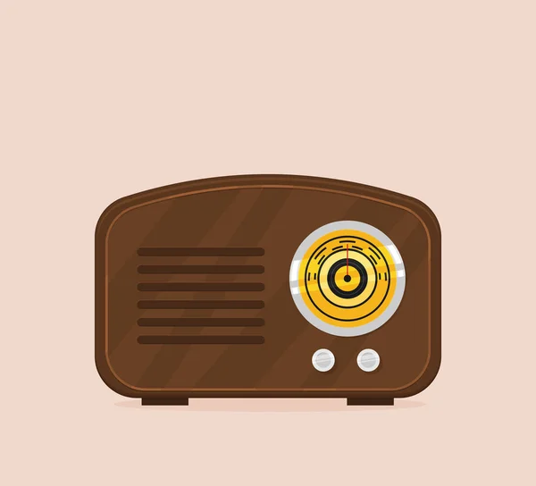 Illustration Vectorielle Plate Radio Icône Plate — Image vectorielle