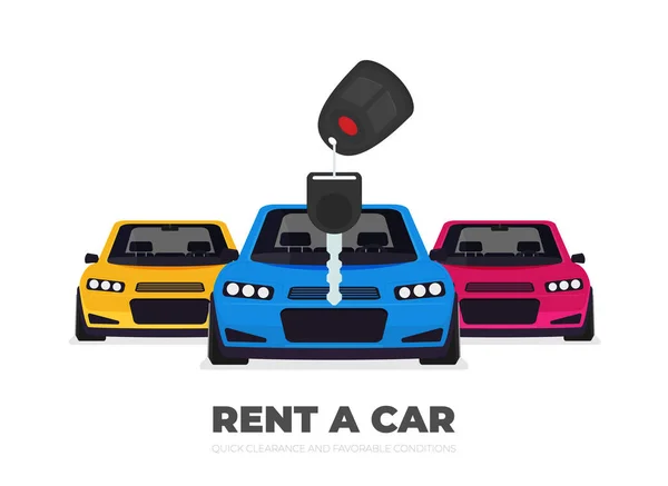 Rent Car Design Background Vektorillustration — Stockvektor