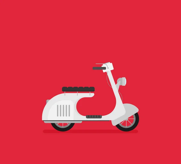 Icône Créative Vectorielle Scooter Design Plat — Image vectorielle