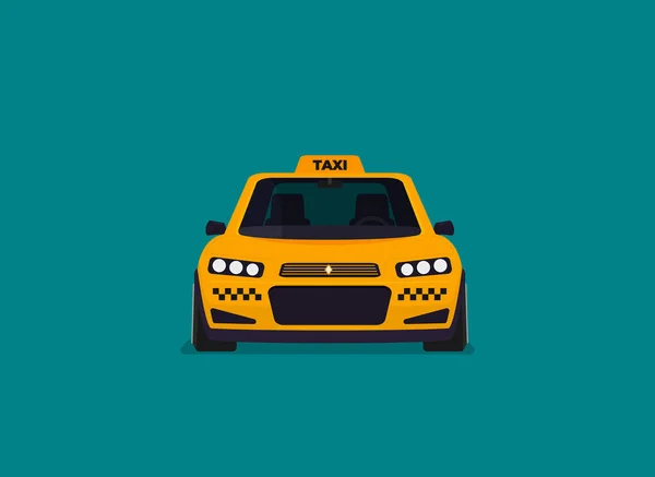 Progettazione Grafica Taxi Stile Piatto — Vettoriale Stock