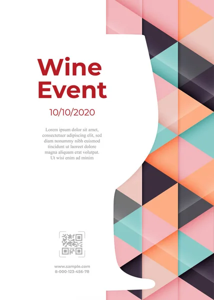 Evento Vino Invito Vettoriale Illustrazione — Vettoriale Stock