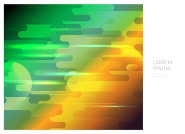 Yuvarlak çizgili renkli bir poster..